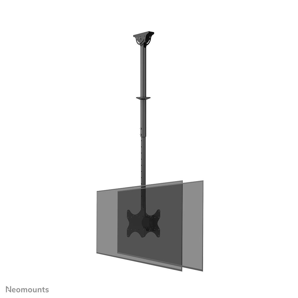 Neomounts CL35-340BL22 Monitor/TV-beugel plafond 2 schermen - 23-42" - max 45 kg/scherm - VESA 100x100-200x200 - h 106-156 cm - zwart