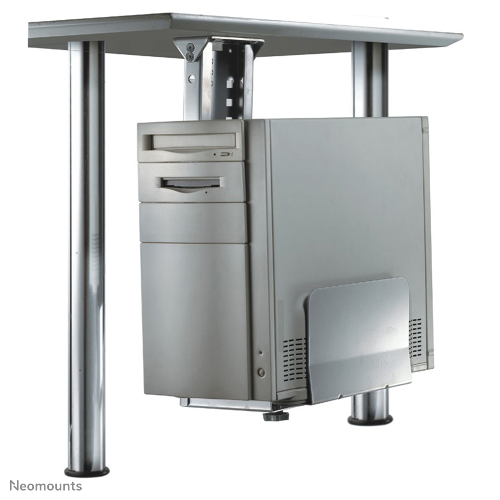 Neomounts by Newstar CPU-D200SILVER is een steun waarmee u een PC aan de onderkant van een bureau bevestigt.