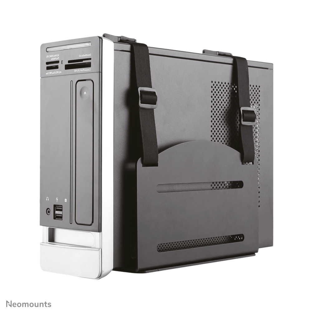 Neomounts by Newstar CPU-W100BLACK is een steun waarmee u een PC of thin client aan een muur bevestigt.