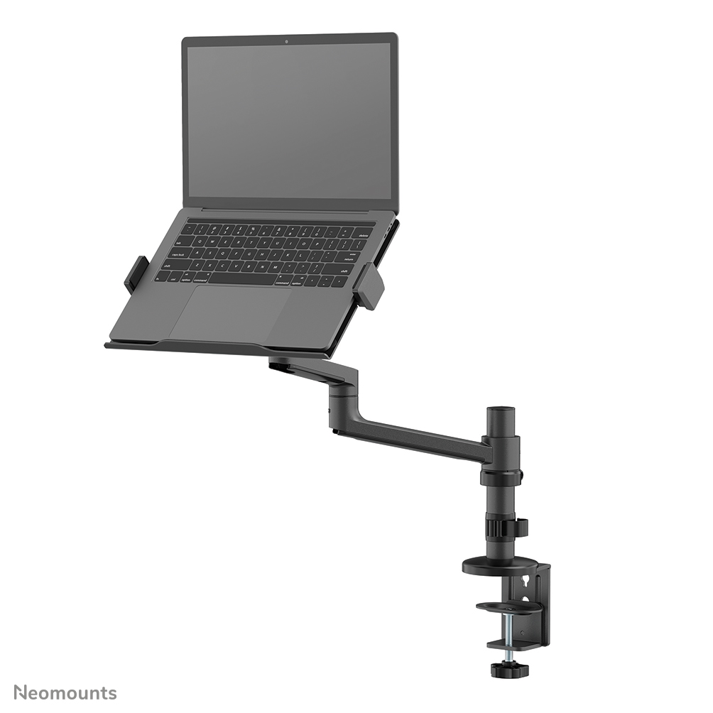 Neomounts NEXT Lite DS20-425BL1 Laptophouder monitorarm - 11.6-17.3" - 0-5 kg - ruimtebesparend T-Rex model - 100% plasticvrije verpakking - universeel - zwart