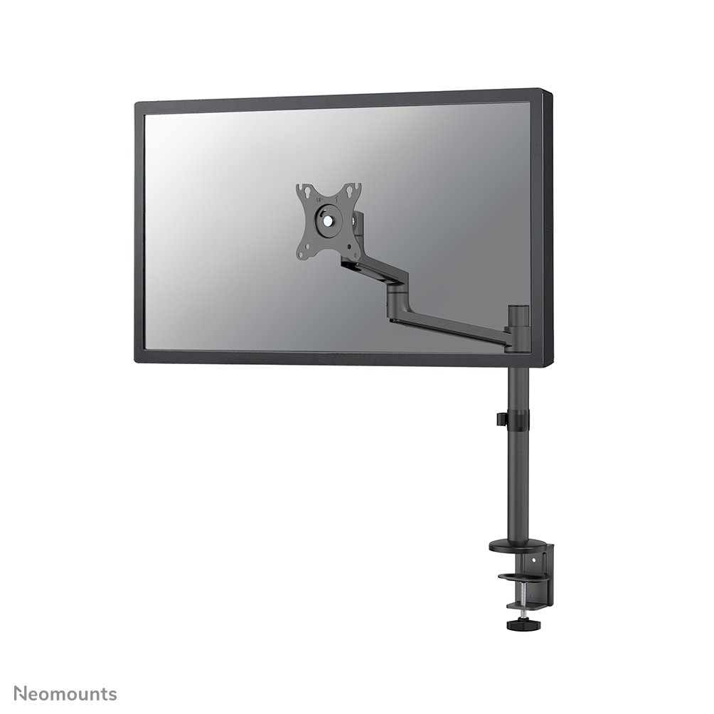 Neomounts NEXT Lite DS60-425BL1 Monitorarm 1 scherm - 17-27" - 0-8 kg - ruimtebesparend T-Rex model - 100% plasticvrije verpakking - zwart