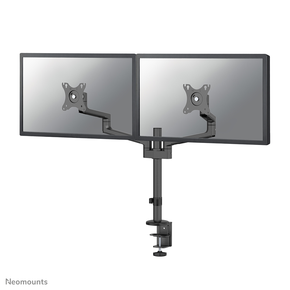 Neomounts NEXT Lite DS60-425BL2 Monitorarm 2 schermen - 17-27" - 0-8 kg/scherm - ruimtebesparend T-Rex model - 100% plasticvrije verpakking - zwart