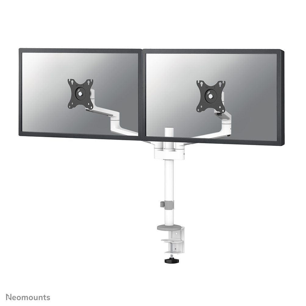 Neomounts NEXT Lite DS60-425WH2 Monitorarm 2 schermen - 17-27" - 0-8 kg/scherm - ruimtebesparend T-Rex model - 100% plasticvrije verpakking - wit