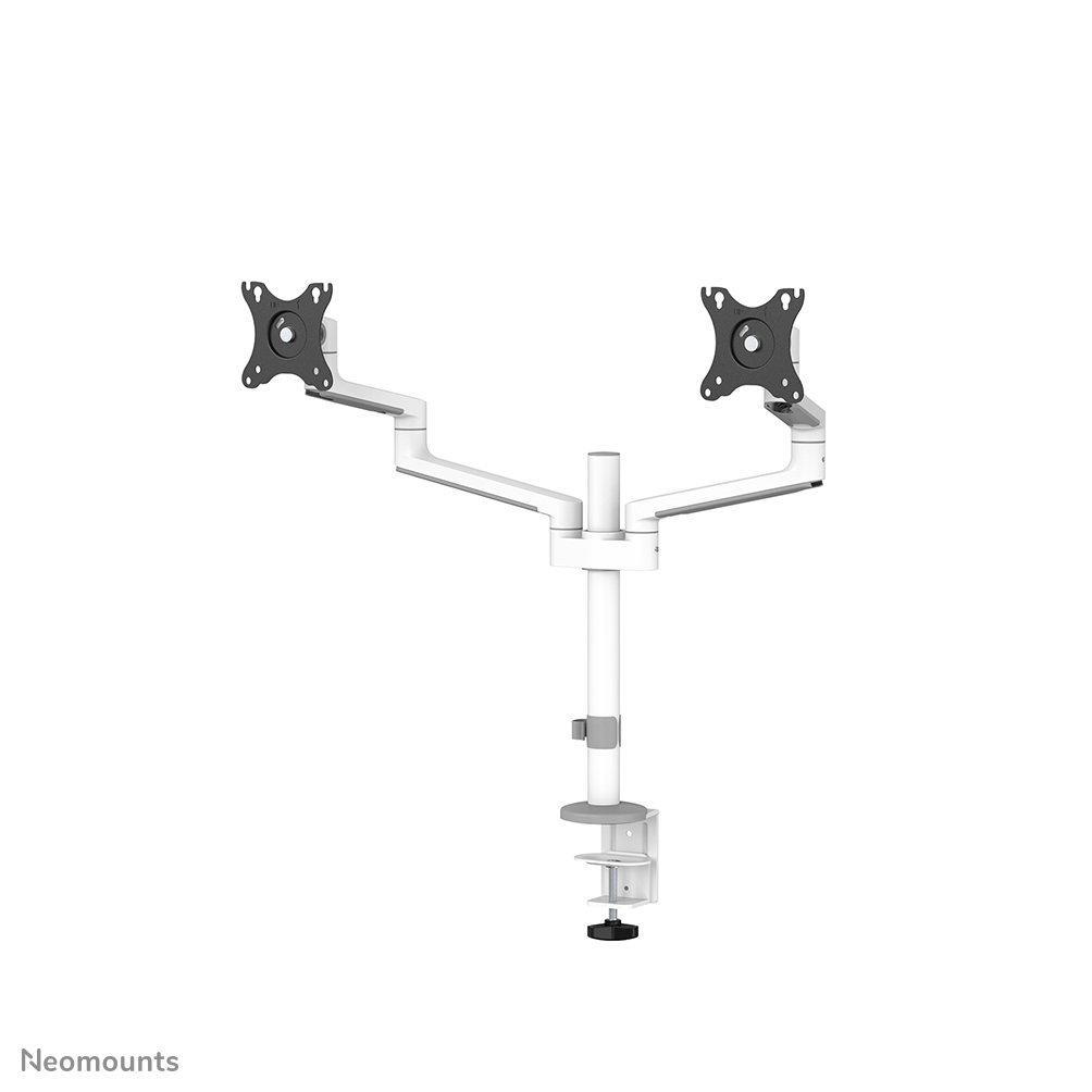 Neomounts NEXT Lite DS60-425WH2 Monitorarm 2 schermen - 17-27" - 0-8 kg/scherm - ruimtebesparend T-Rex model - 100% plasticvrije verpakking - wit
