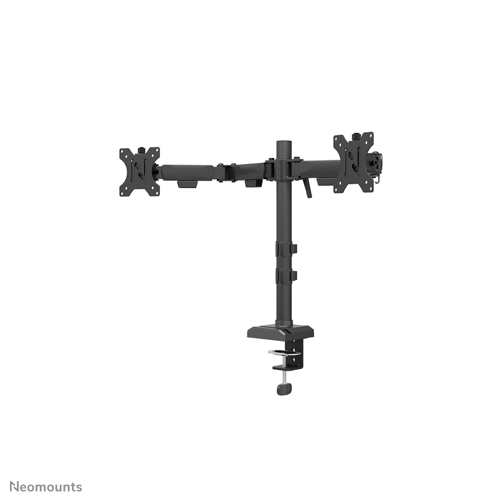 Neomounts NERO DS60-600BL2 Monitorarm 2 schermen - 10-32" - 0-8 kg/scherm - Quick-fix - 180°-stop - 100% plasticvrije verpakking - zwart