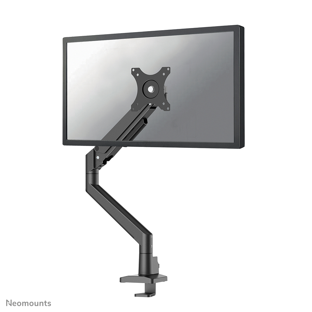 Neomounts NEXT Slim DS70-250BL1 Monitorarm 1 scherm - 17-35" - 1-9 kg (curved 8 kg) - gasveer - 180°-stop - Topfix - Easy Install-model - 100% plasticvrije verpakking - zwart
