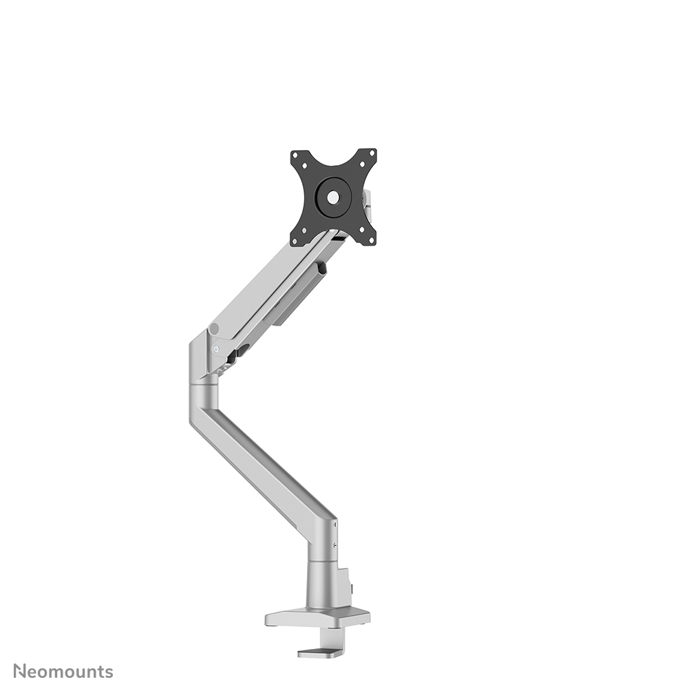 Neomounts NEXT Slim DS70-250SL1 Monitorarm 1 scherm - 17-35" - 1-9 kg (curved 8 kg) - gasveer - 180°-stop - Topfix - Easy Install-model - 100% plasticvrije verpakking - zilver