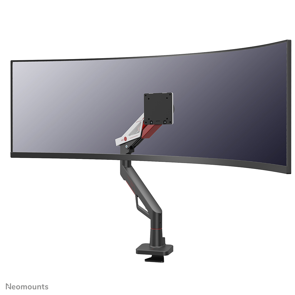 Neomounts ACE DS70-256BL1 Gaming monitorarm 1 scherm - 24-57" - 2-30 kg (curved 24 kg) - precision tilt - gasveer - 180°-stop - Topfix - Easy Install-model - rood