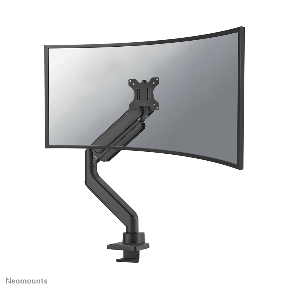 Neomounts NEXT Core DS70PLUS-450BL1 Monitorarm 1 scherm - 17-49" - 1-18 kg (curved 14 kg) - gasveer - 180°-stop - Topfix - Easy Install-model - 100% plasticvrije verpakking - zwart