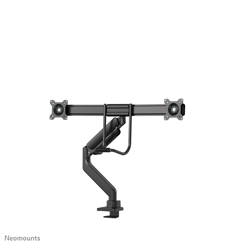 Neomounts NEXT Core DS75-450BL2 Crossbar monitorarm 2 schermen - 17-32" - 1-8 kg/scherm - gasveer - 180°-stop - Topfix - Easy Install-model - 100% plasticvrije verpakking - zwart