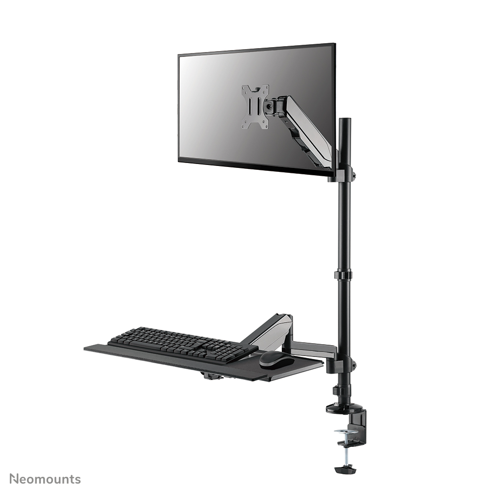 Neomounts DS90-325BL1 Zit-sta werkstation bureau 1 scherm - 17-32" - 1-9 kg (curved 6 kg) - gasveer - zwart