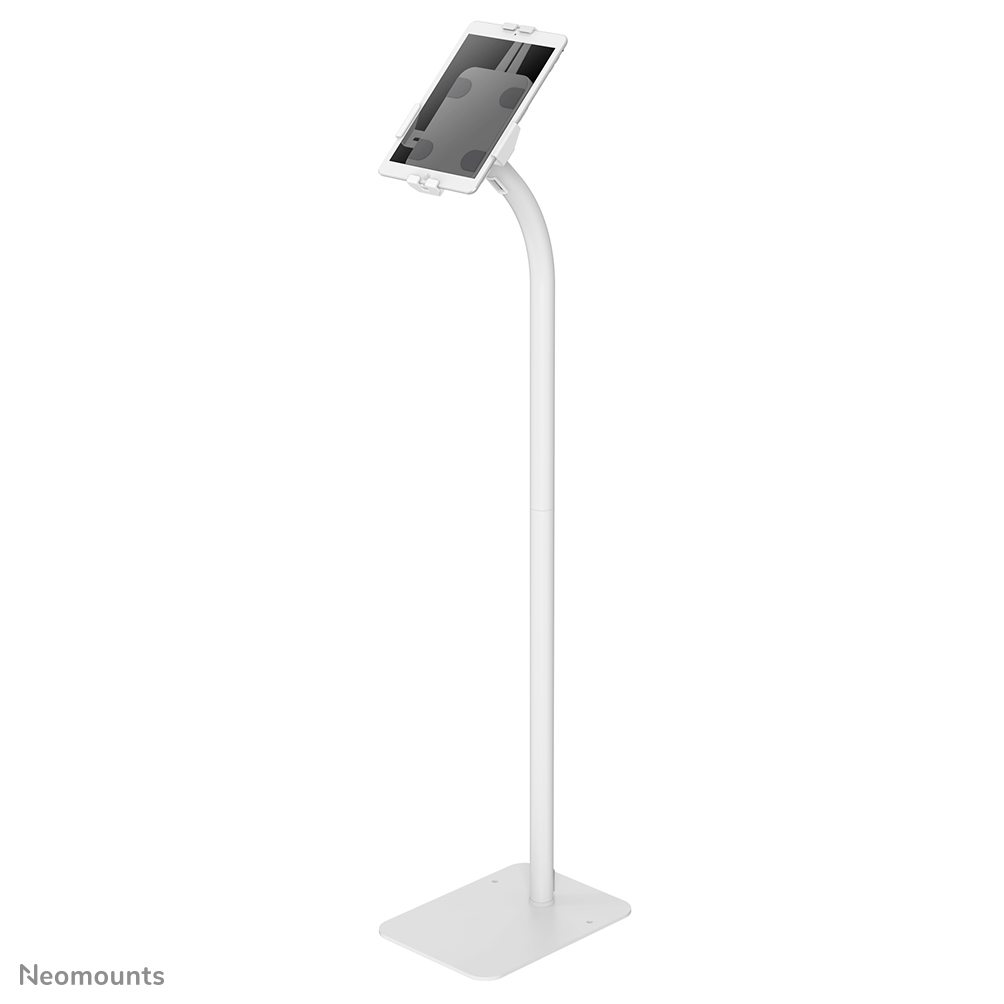 Neomounts FL15-625WH1 Tablet vloerstandaard - 7.9-11" - 130° kantelbaar - 360° roteerbaar - vergrendelbaar (incl. veiligheidsschroef, excl. slot) - vastzetbaar - geschikt voor iPad/iPad Air 9.7" - wit
