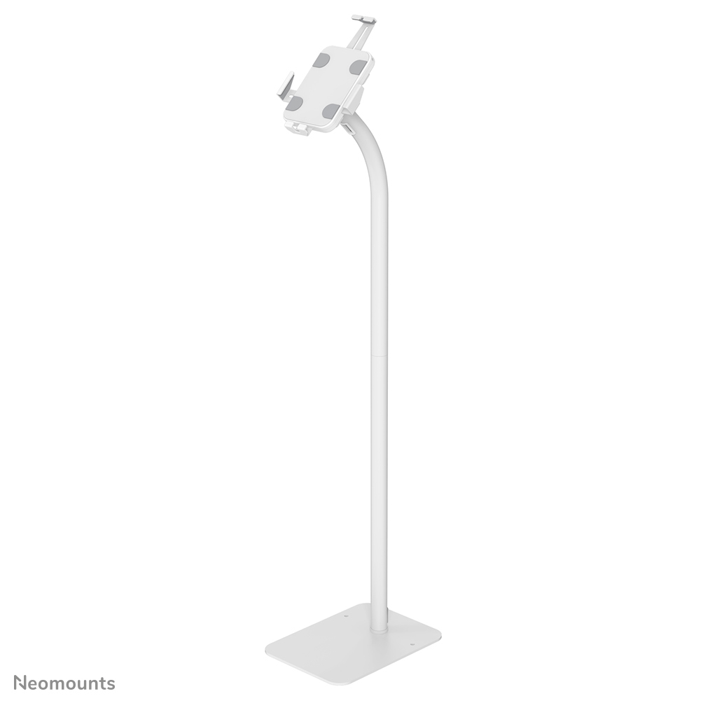 Neomounts FL15-625WH1 Tablet vloerstandaard - 7.9-11" - 130° kantelbaar - 360° roteerbaar - vergrendelbaar (incl. veiligheidsschroef, excl. slot) - vastzetbaar - geschikt voor iPad/iPad Air 9.7" - wit