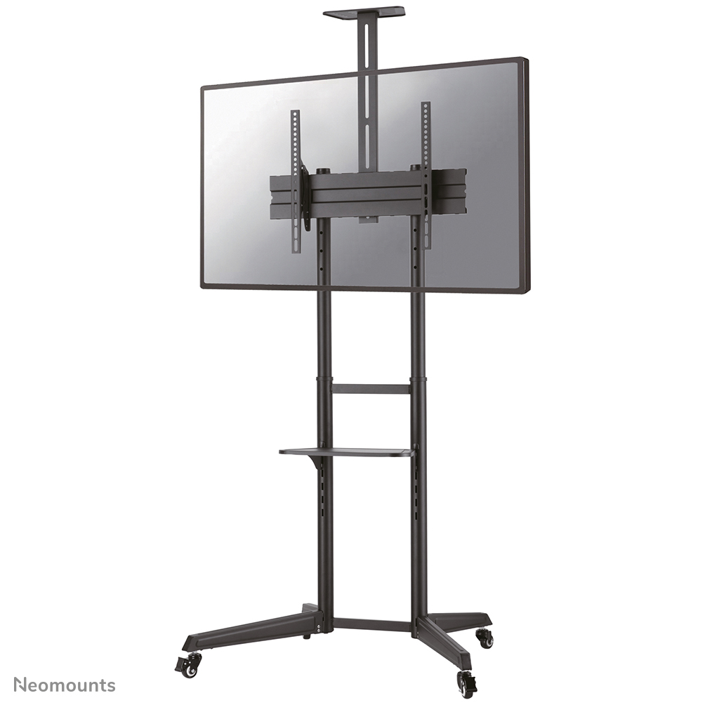 Neomounts FL50-550BL1 TV trolley 37-70" - max 50 kg - manueel h 128,5-145 cm - VESA 100x100-600x400 - incl. cam/hardware-plateau - zwart