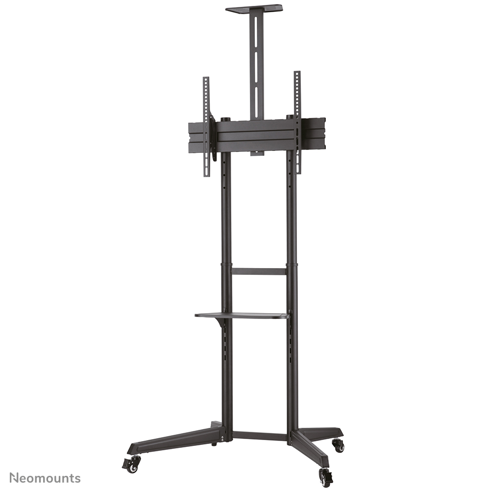 Neomounts FL50-550BL1 TV trolley 37-70" - max 50 kg - manueel h 128,5-145 cm - VESA 100x100-600x400 - incl. cam/hardware-plateau - zwart
