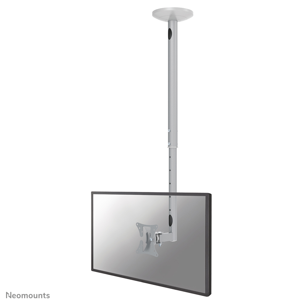 Neomounts FPMA-C050SILVER Monitor/TV-beugel plafond 1 scherm - 10-30" - max 20 kg - VESA 50x50-100x100 - h 60-85 cm - zilver