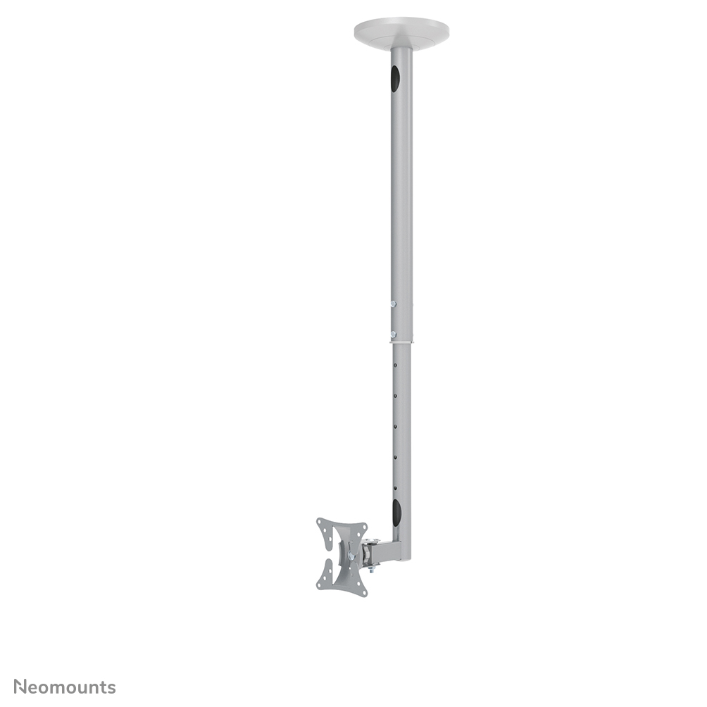 Neomounts FPMA-C050SILVER Monitor/TV-beugel plafond 1 scherm - 10-30" - max 20 kg - VESA 50x50-100x100 - h 60-85 cm - zilver