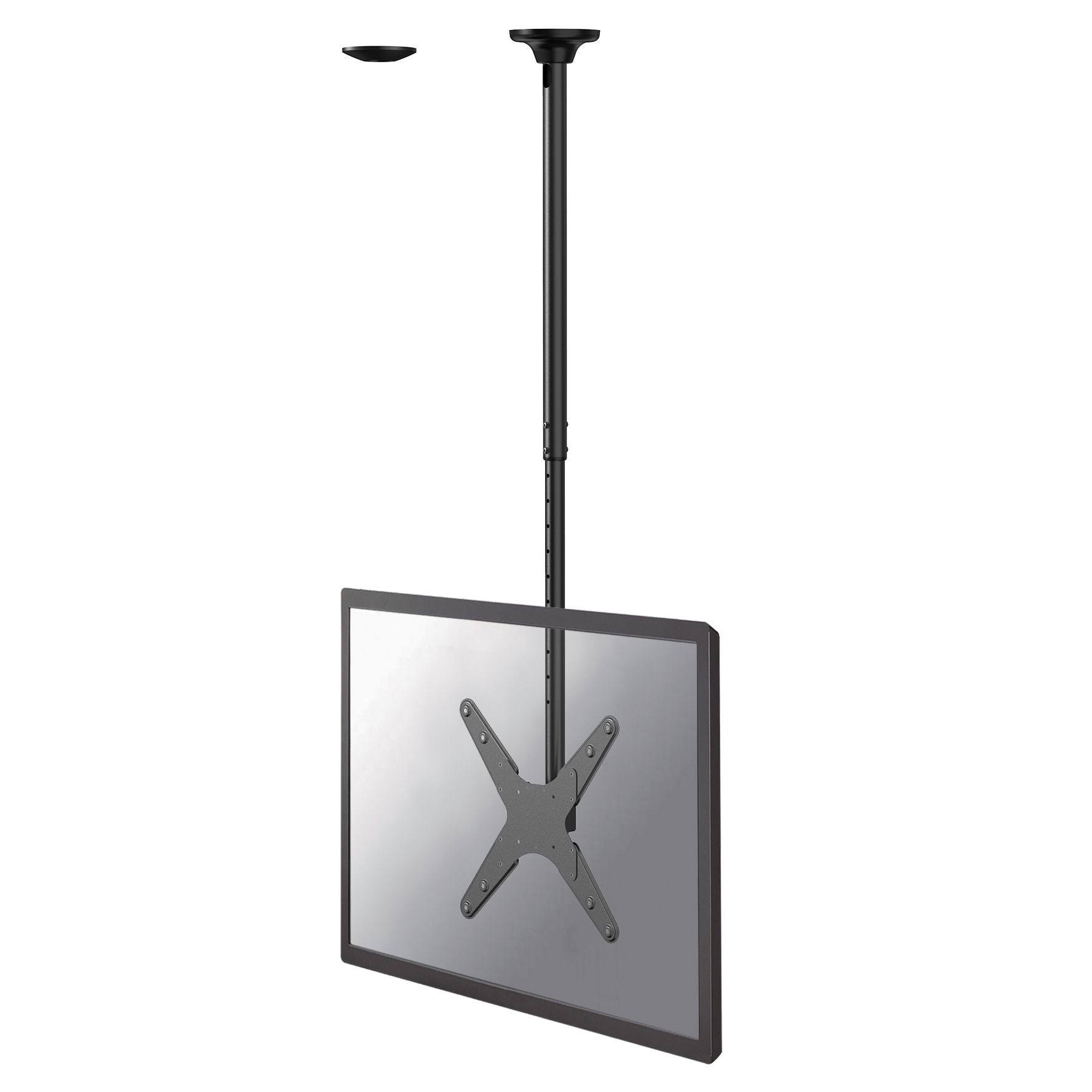 Neomounts FPMA-C340BLACK Monitor/TV-beugel plafond 1 scherm - 32-75" - max 50 kg - VESA 100x100-400x400 - h 106-156 cm - zwart