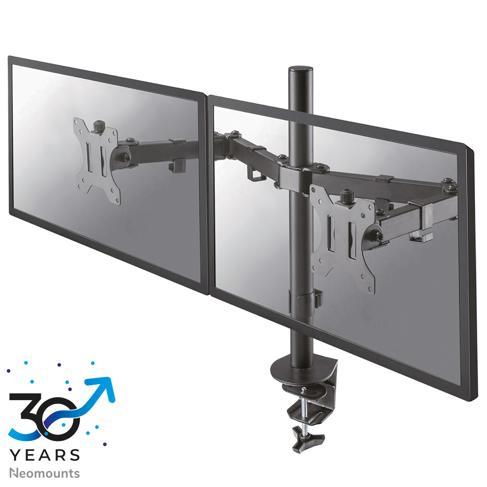 Neomounts FPMA-D550DBLACK Monitorarm 2 schermen - 10-32" - 0-8 kg/scherm - zwart
