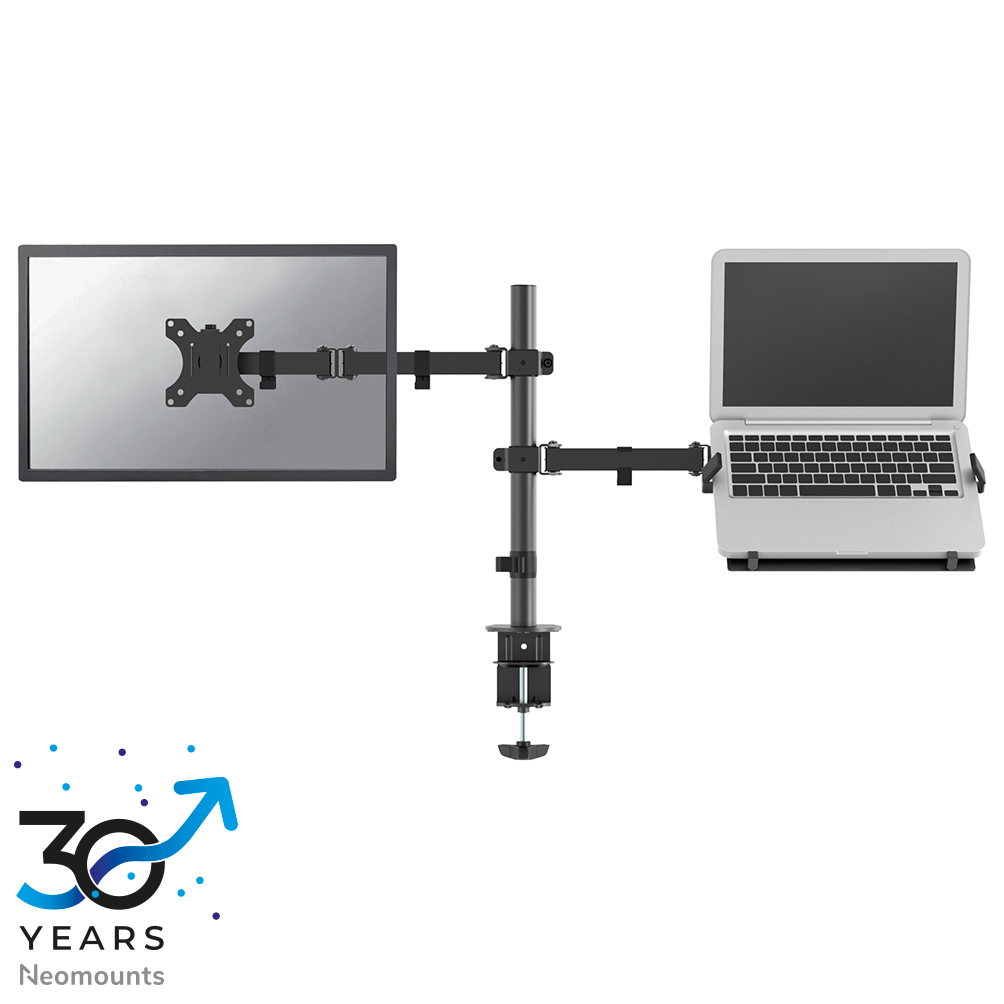 Neomounts FPMA-D550NOTEBOOK Monitorarm 1 scherm met laptophouder 10-32" - 0-8 kg - zwart