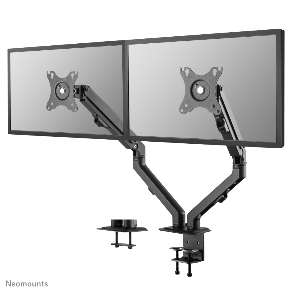 Neomounts FPMA-D650DBLACK Monitorarm 2 schermen - 17-27" - 2-7 kg/scherm - mechanische veer - zwart