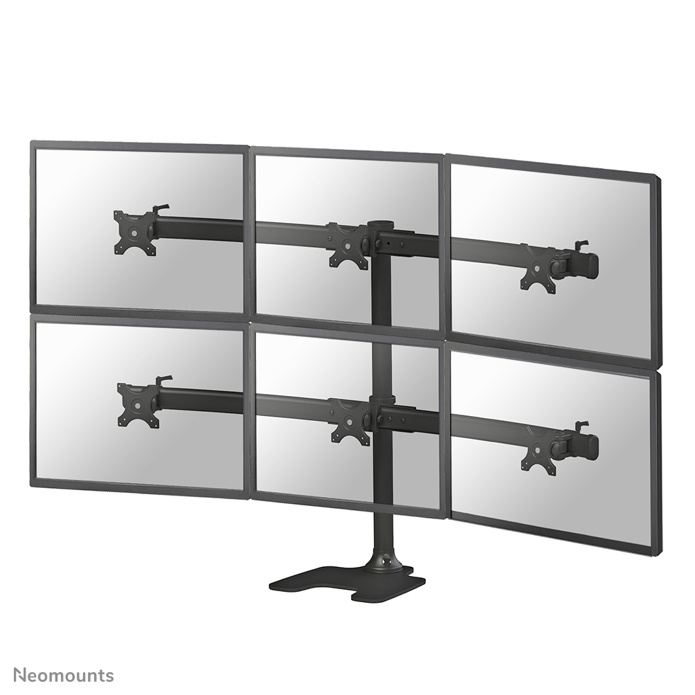 Neomounts FPMA-D700DD6 Monitorstandaard 6 schermen - 10-27" - 0-8 kg/scherm - zwart