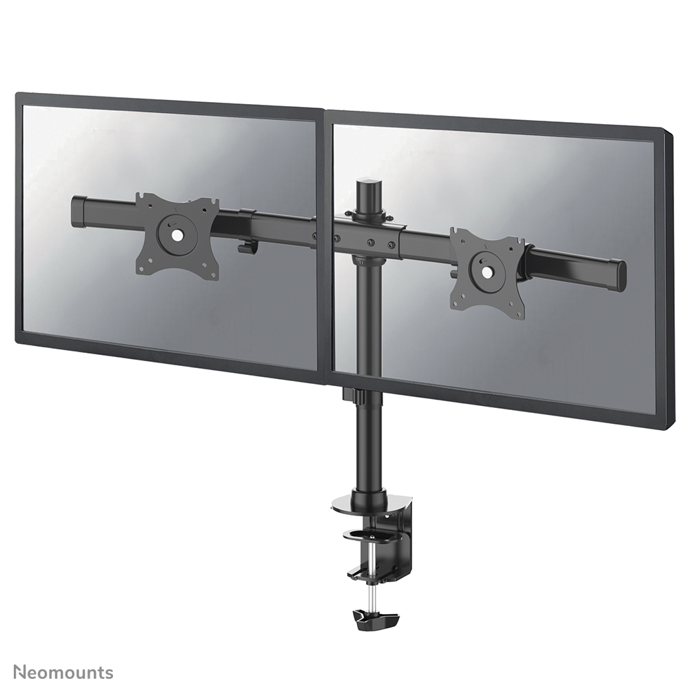 Neomounts by Newstar FPMA-DCB100DBLACK is een crossbar monitorarm voor 2 flat screens t/m 27" (69 cm).