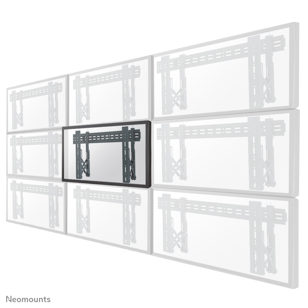 Neomounts LED-VW1000BLACK Videowall muurbeugel - 40-75" - max 50 kg - VESA 200x200-600x400 - d 5,6-21,5 cm - pull-out - microverstelling - vergrendelbaar (excl. slot) - zwart