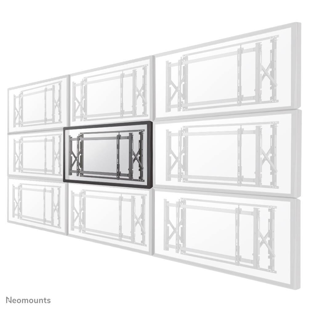 Neomounts LED-VW1750BLACK Videowall muurbeugel - 32-55" - max 35 kg - VESA 200x200-600x400 - d 4,9-22,3 cm - pull-out - microverstelling - zwart