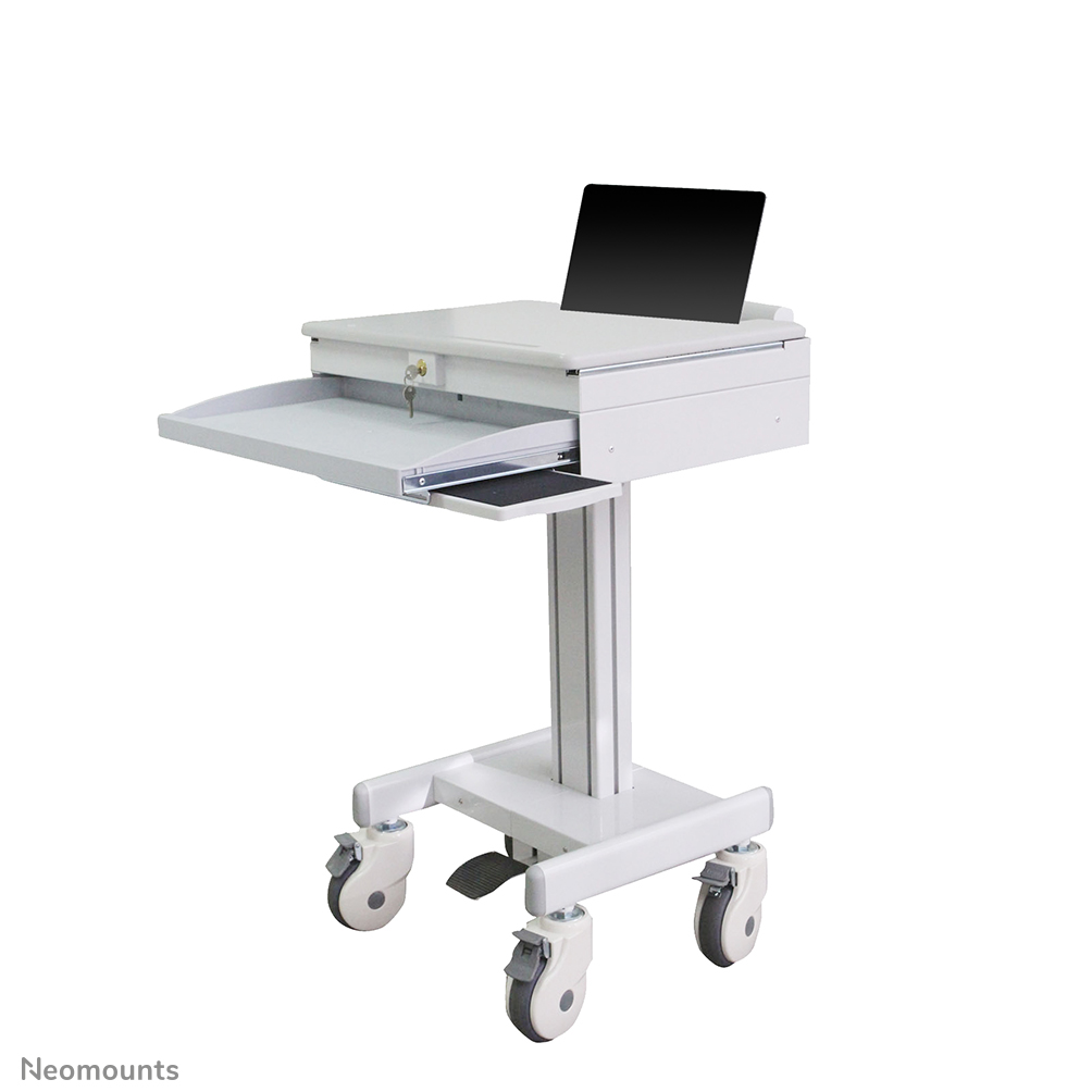 Neomounts MED-M100 Medisch mobiel werkstation - 17" - max 5 kg - gasveer - vergrendelbaar (incl. slot) - grijs