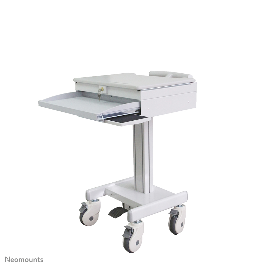 Neomounts MED-M100 Medisch mobiel werkstation - 17" - max 5 kg - gasveer - vergrendelbaar (incl. slot) - grijs