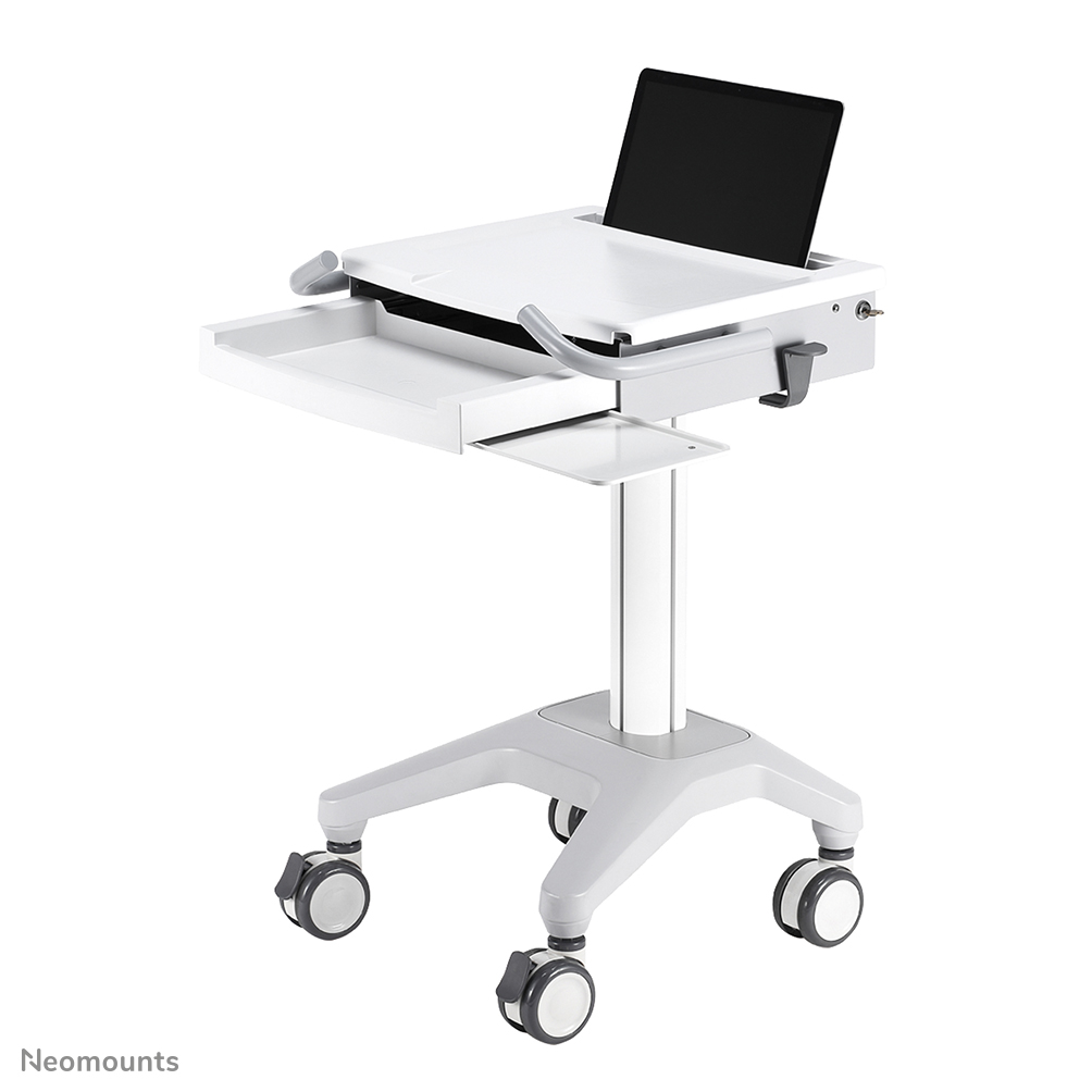Neomounts MED-M200 Medisch mobiel werkstation - 10-17" - max 5 kg - gasveer - vergrendelbaar (incl. slot) - wit