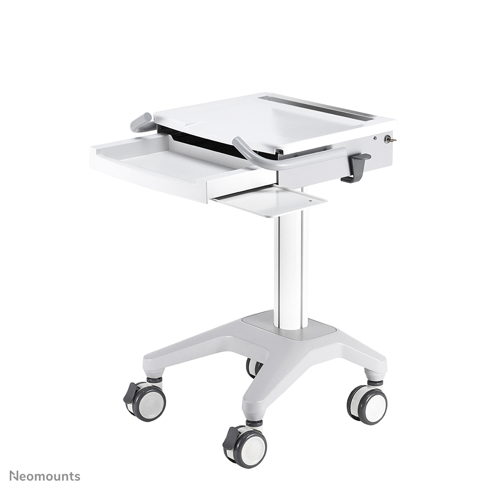 Neomounts MED-M200 Medisch mobiel werkstation - 10-17" - max 5 kg - gasveer - vergrendelbaar (incl. slot) - wit