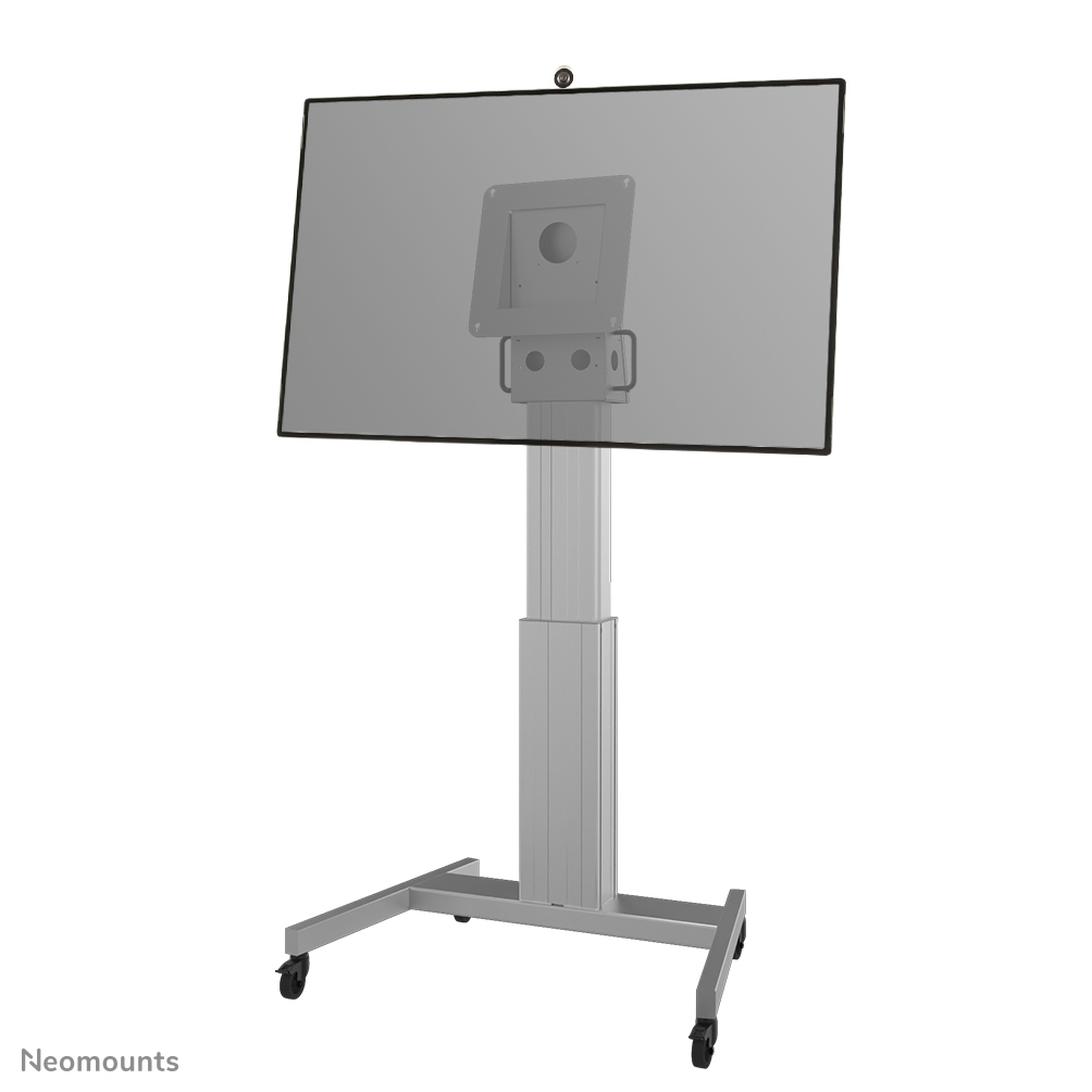 Neomounts NM-HUB2LIFTSILVER TV trolley tot 50" - max 150 kg - gemotoriseerd h 134-184 cm - VESA 350x350 - zilver