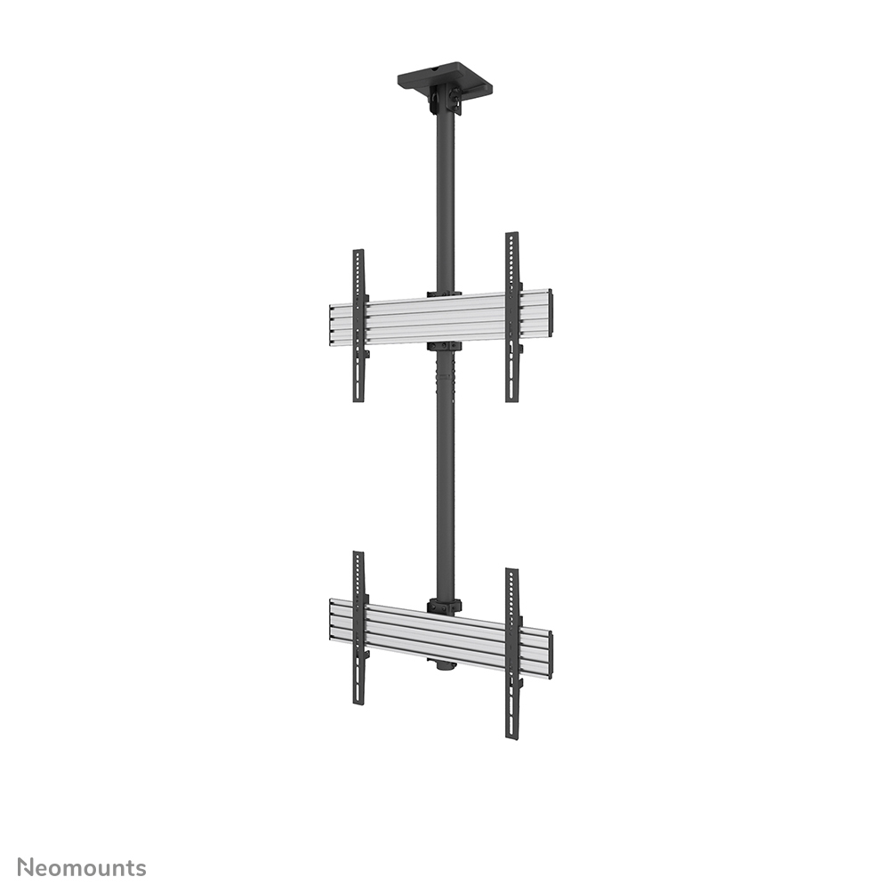 Neomounts NMPRO-C12 Videowall plafondbeugel 2 schermen - 32-65" - max 30 kg/scherm - VESA 100x100-600x400 - h 325 cm - verticale montage - zwart