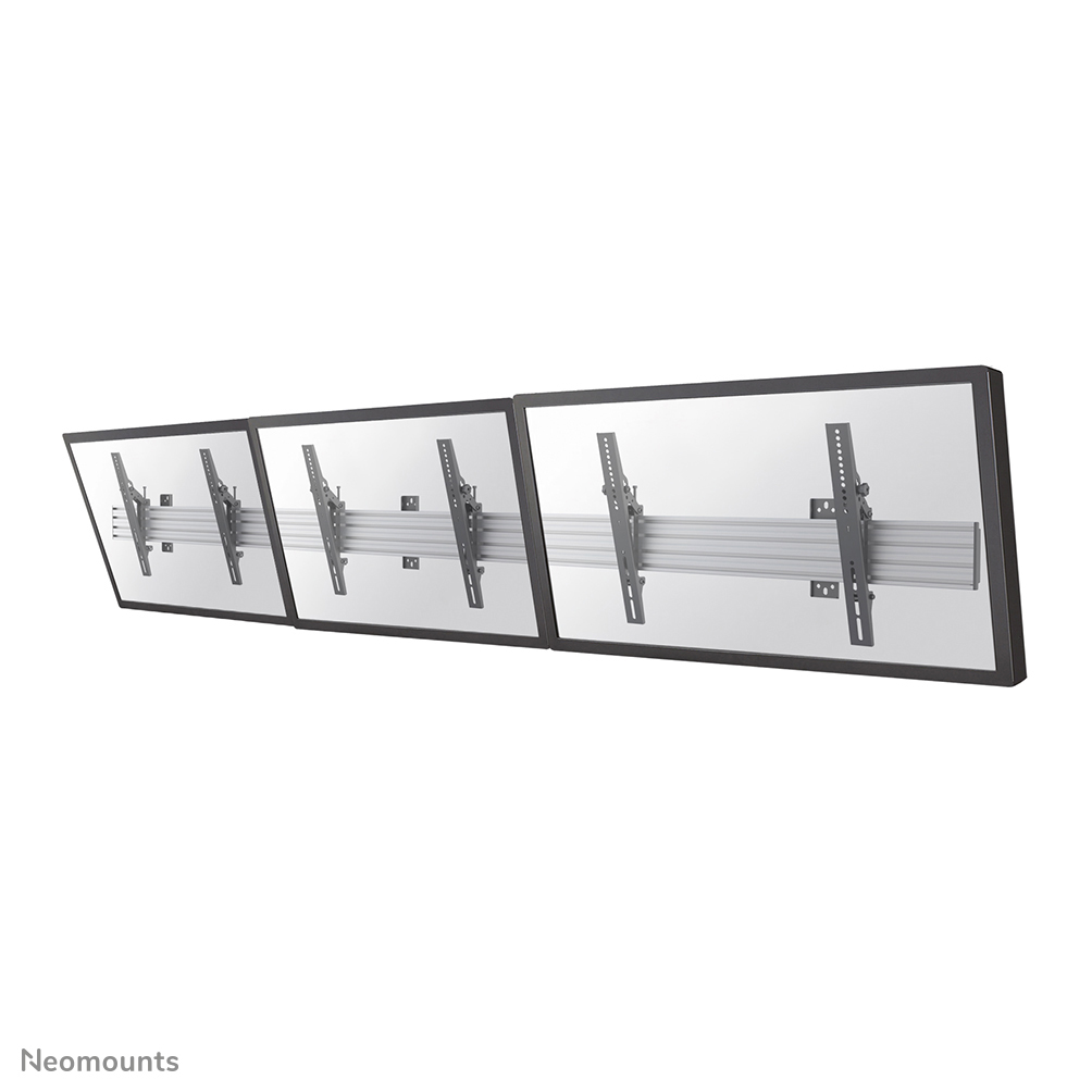 Neomounts NMPRO-WMB3 Menuboard muurbeugel 3 schermen - 32-55" - max 30 kg/scherm - VESA 100x100-600x400 - kantelbaar - zwart