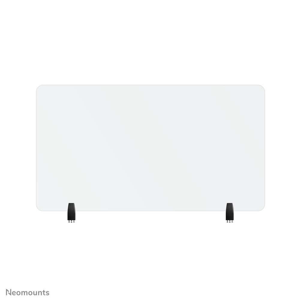Neomounts NS-GLSPROTECT120 Veiligheidsscherm gehard glas - b 120 cm - 100% recyclebaar - incl. bevestigingsklemmen - transparant