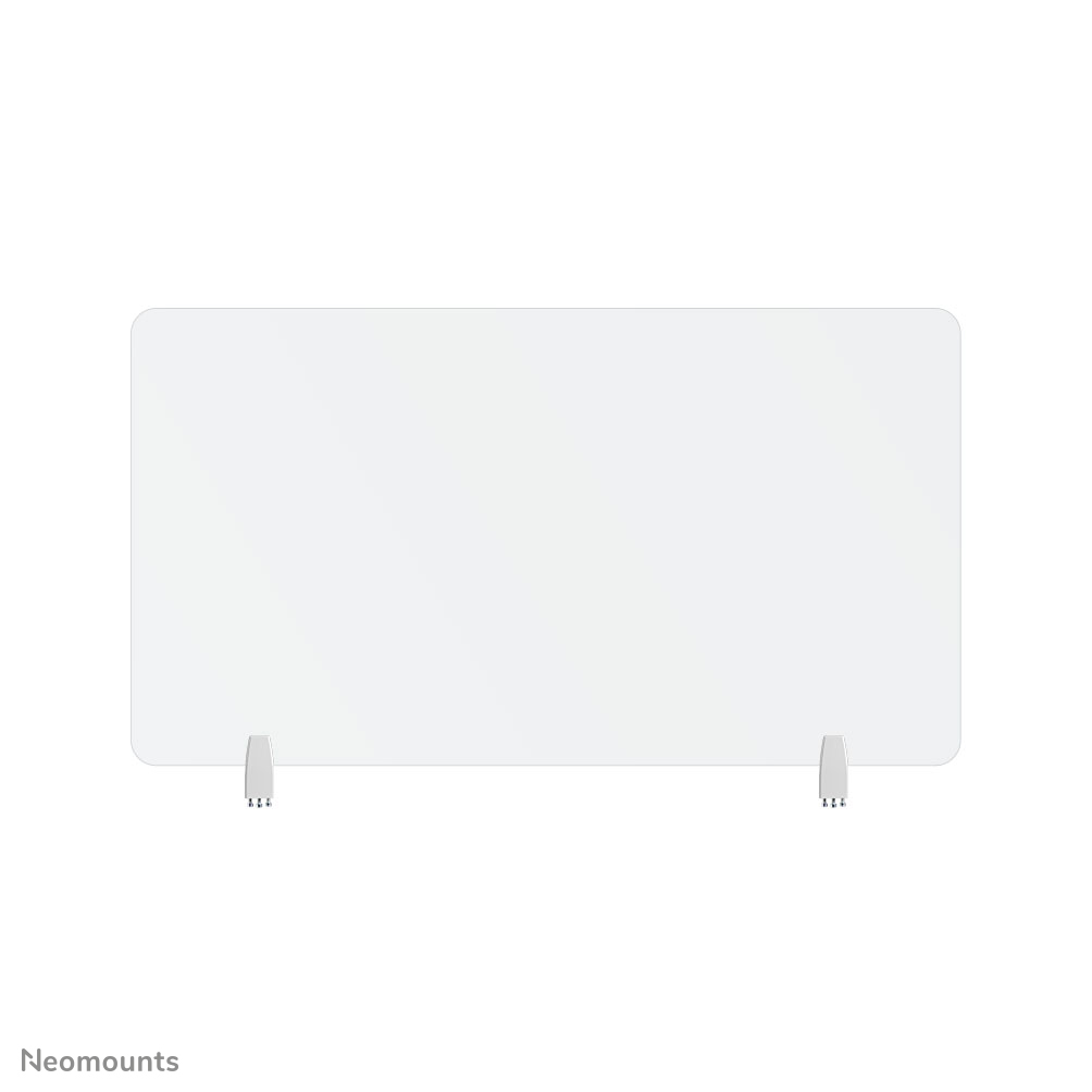 Neomounts NS-GLSPROTECT120 Veiligheidsscherm gehard glas - b 120 cm - 100% recyclebaar - incl. bevestigingsklemmen - transparant