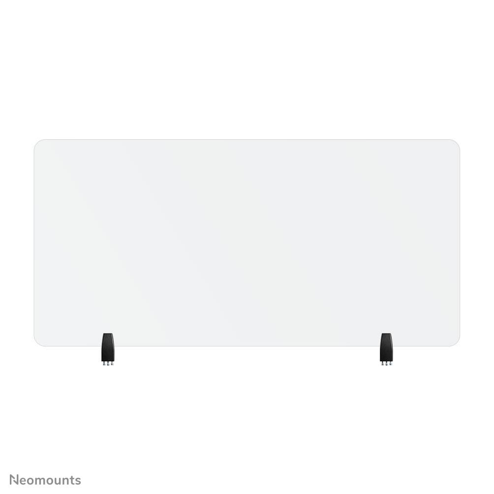 Neomounts NS-GLSPROTECT140 Veiligheidsscherm gehard glas - b 138 cm - 100% recyclebaar - incl. bevestigingsklemmen - transparant