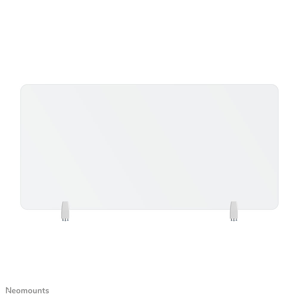 Neomounts NS-GLSPROTECT140 Veiligheidsscherm gehard glas - b 138 cm - 100% recyclebaar - incl. bevestigingsklemmen - transparant