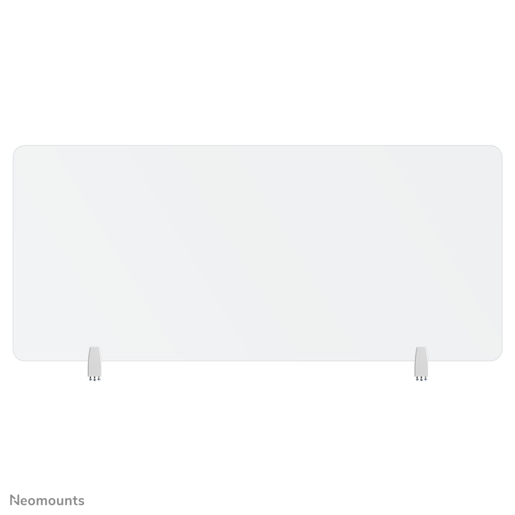 Neomounts NS-GLSPROTECT160 Veiligheidsscherm gehard glas - b 158 cm - 100% recyclebaar - incl. bevestigingsklemmen - transparant