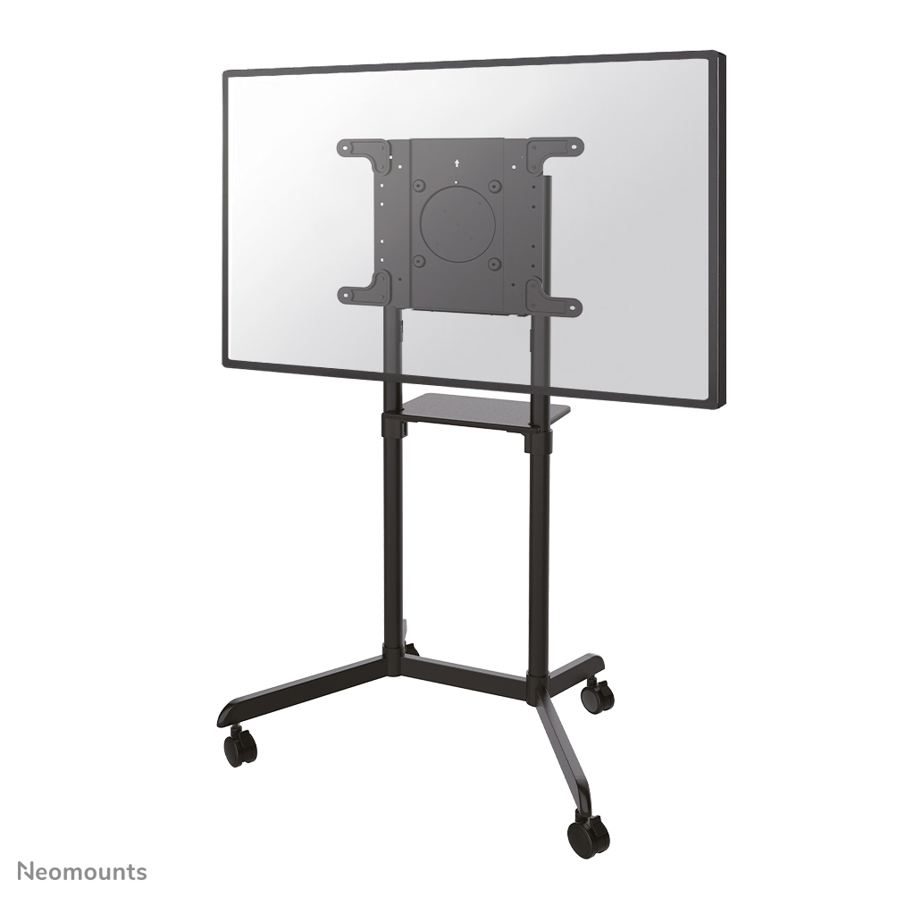 Neomounts NS-M1250BLACK TV trolley - 37-70" - max 70 kg - VESA 200x200-600x400 - 90° roteerbaar - incl. hardware-plateau - zwart