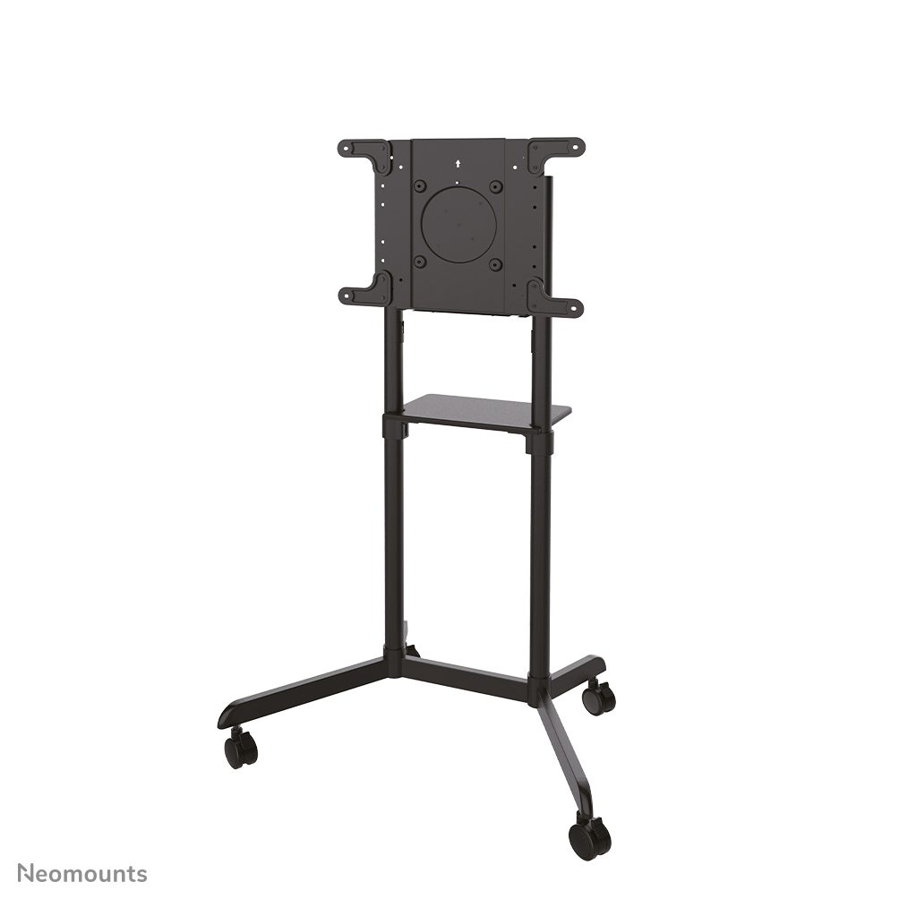Neomounts NS-M1250BLACK TV trolley - 37-70" - max 70 kg - VESA 200x200-600x400 - 90° roteerbaar - incl. hardware-plateau - zwart