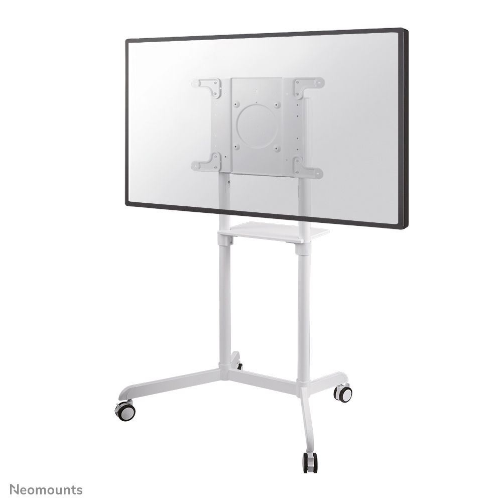 Neomounts NS-M1250WHITE TV trolley - 37-70" - max 70 kg - VESA 200x200-600x400 - 90° roteerbaar - incl. hardware-plateau - wit
