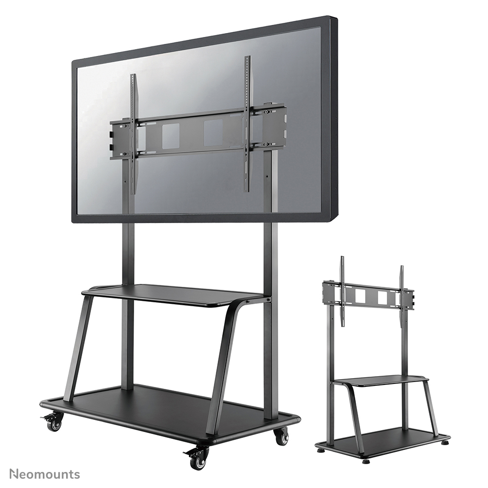 Neomounts by Newstar NS-M4000BLACK is een verrijdbaar meubel voor flat screens t/m 105" (267 cm).