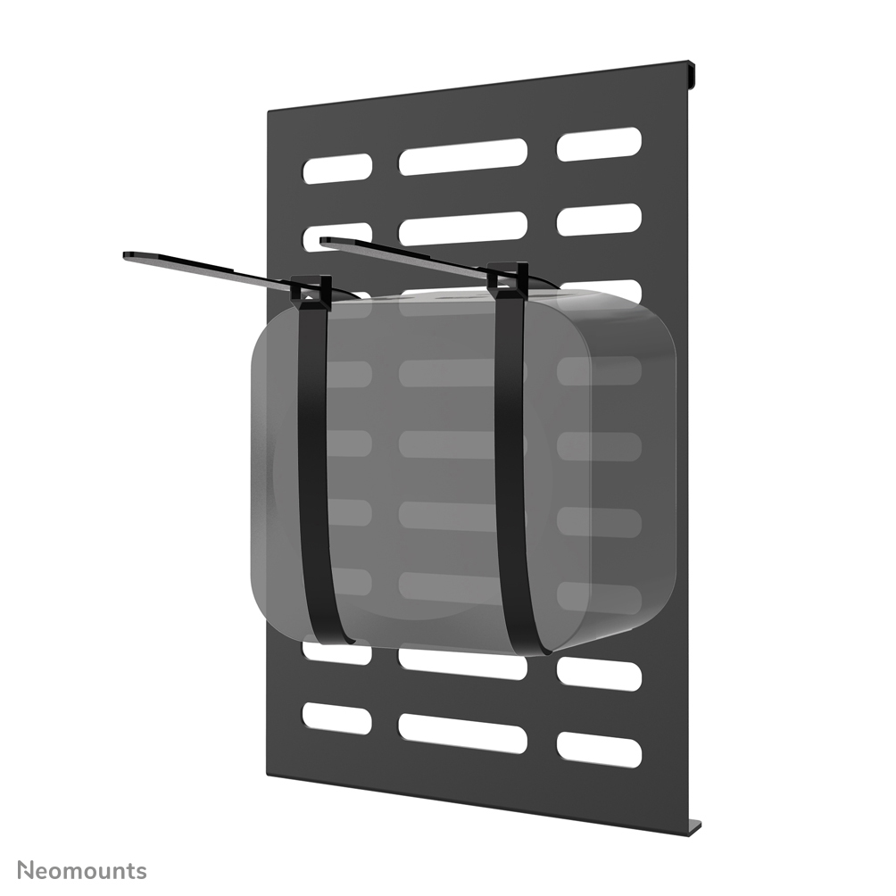 Neomounts by Newstar NS-MBTC100BLACK is een steun waarmee u een PC of thin client aan een menu board wandsteun uit onze NS-WMB series bevestigt.