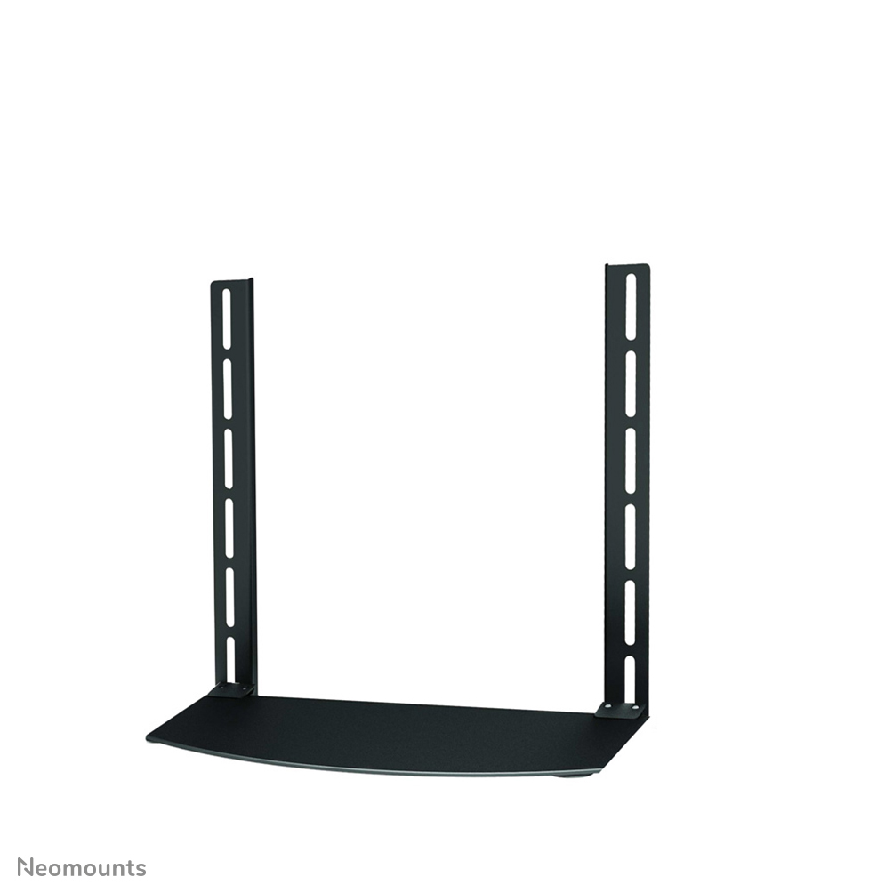 Neomounts AV-steun, model NS-SHELF100 is ideaal voor het plaatsen van AV-apparatuur onder flat screen steunen.