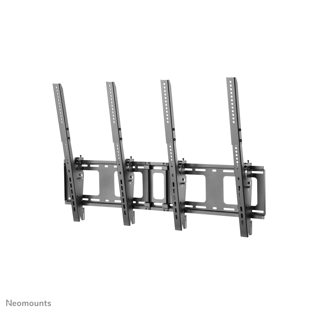 Neomounts NS-WMB200PBLACK Menuboard muurbeugel 2 schermen - 40-52" - max 50 kg/scherm - VESA 200x200-400x600 - d 7,8 cm - kantelbaar - portrait - zwart
