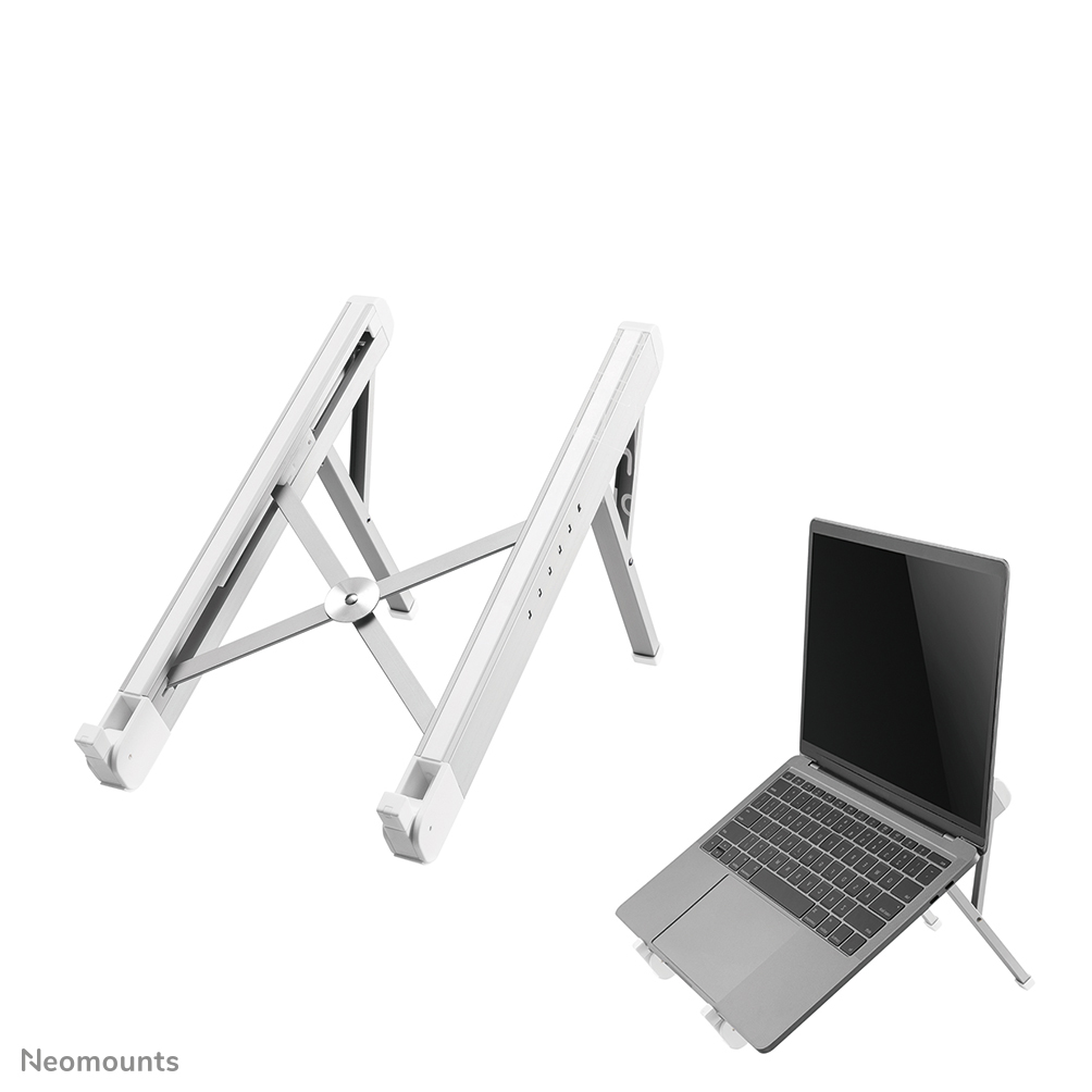 Neomounts NSLS010 Laptopstandaard - 11-17" - max 5 kg - 6 hoogteposities - opvouwbaar - compact - universeel - zilver