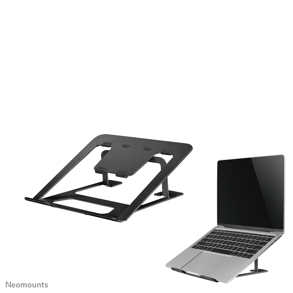 Neomounts NSLS085BLACK Laptopstandaard - 10-17" - max 5 kg - 6 hoogteposities - opvouwbaar - compact - ultra-slank - universeel - zwart